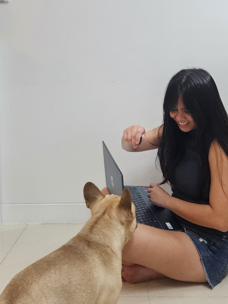 Bea Lejano - Business Process Automation Consultant & Developer with her dog Pippin - workflow automation specialist